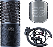 ASTON MICROPHONES ORIGIN BLACK BUNDLE - студийный конденсаторный микрофон, поп-фильтр Aston Swiftshi